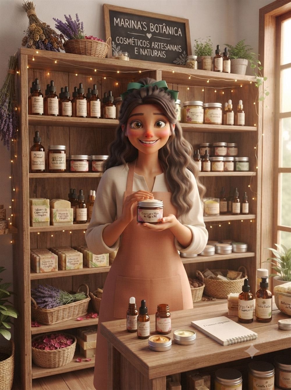 Linha completa de cosméticos artesanais com rótulos personalizados